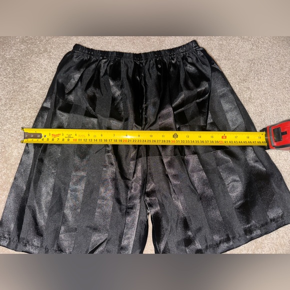 Women’s Black Silk Striped Pajamas - Picture 5 of 8